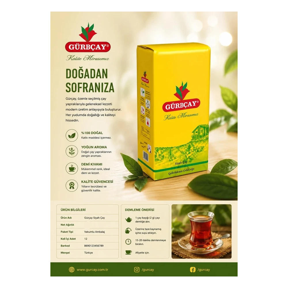 Gürçay Rize Harman Çay 1000 Gram