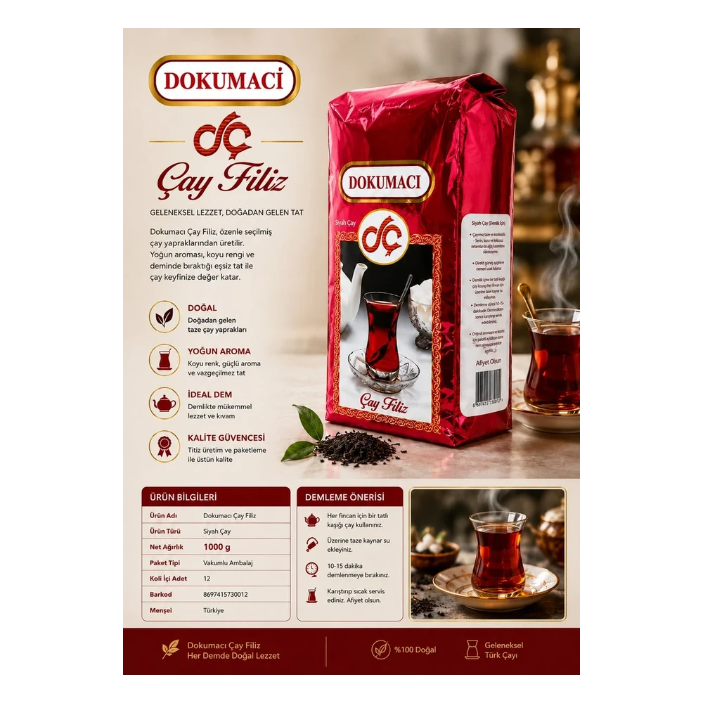 Dokumacı Filiz Çay 1000 Gram