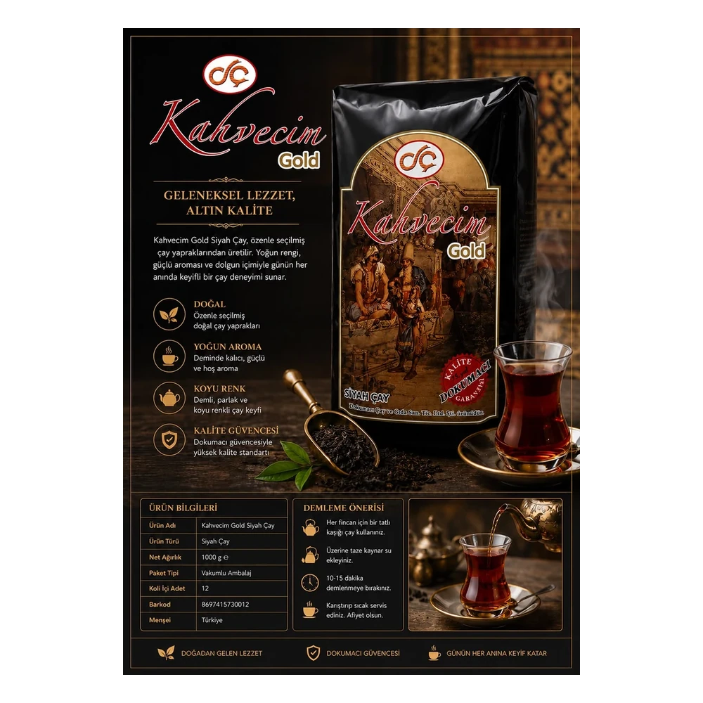 Dokumacı Çay Kahvecim Gold 1000 Gram